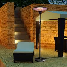 Some patio heaters provide a safety shutoff if the heater tips, but not all include that feature. Outsunny 2 1kw Electric Patio Heater Waterproof Black Mh Star