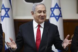 Netanyahu in his jerusalem office, with portraits of israel's early prime ministers, starting. Israel Pm Benjamin Netanyahu Announces Success In Forming New Govt The Statesman