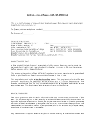 Puppy deposit and sales agreement. Dog Contract No Breeding American Kennel Club Veterinary Physician