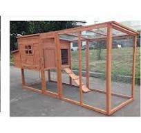 Grande Cage de poulet en bois massif de 95 pouces, pour poule, poulailler,  énorme avec boîte de nidification