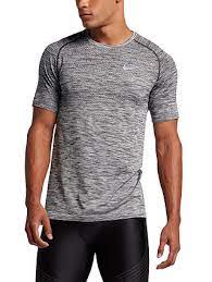 Keeping you dry as you turn up the tempo. Nike Dri Fit Knit Short Sleeve Running T Shirt Black Silver At John Lewis Partners