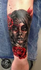 See more ideas about mexican tattoo, aztec tattoo, aztec tattoo designs. Mexican Traditional Style Colored Arm Tattoo Of Woman Face With Rose Tattooimages Biz