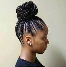 Black braids updo hairstyles cute braided bun hairstyles. Feed In Bun Pinterest Shiiphillips Natural Hair Styles Cornrow Ponytail Cornrow Hairstyles