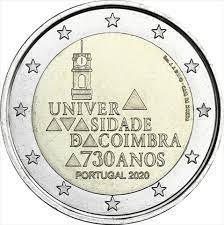 Portugal has issued its second 2 euro coin of 2020, this one with the theme '75 years of the united nations'. Portugal 2 Euro 2020 Universitat Coimbra