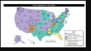 If enough valid signatures are obtained, the question goes on the ballot or, in states with the indirect process, is sent to the legislature. 1 Look At The Map Below What Is True About Direct Legislation In The United States All States Brainly Com