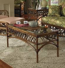 Enhance the look of your bistro, cafe, restaurant, hotel or. Orchard Park Rattan Wicker Coffee Table With Glass Top From Classic Rattan Model 5044g American Rattan