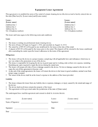What is the difference between a residential lease and a commercial lease? 44 Simple Equipment Lease Agreement Templates á… Templatelab