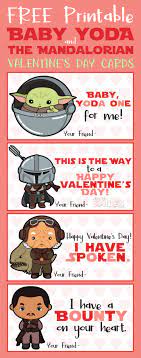 We have a bounty on your heart with this little one. Free Baby Yoda The Mandalorian Valentine S Day Cards Printables