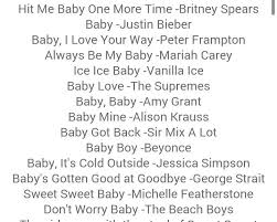 Pin By Antoinette Castillo On Babyshower Name Songs Justin Bieber Baby Baby One More Time