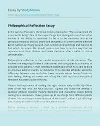 A reflective note encourages you to think about your personal reaction to a legal issue raised in a course. Philosophical Reflection Free Essay Example