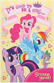 Maybe you would like to learn more about one of these? Amazon Com American Greetings Birthday Card For Girl With Stickers My Little Pony Office Products