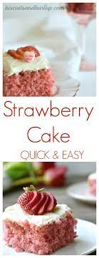 Strawberry Cake So Easy Delicious Recipe Bake Sale Recipes Delicious Delicious Desserts