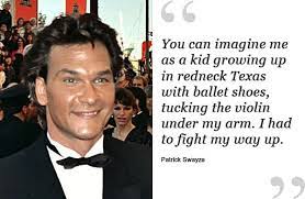 What winning is to me is not giving up, is no matter what's thrown at me. Shoe Quote Of The Month Patrick Swayze Http Fabulousplatformshoes Com Shoe Quote Of The Month October 2015 Shoes Quotes Monthly Quotes Quotes