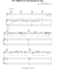 All I Want For Christmas Is You Sheet Music Mariah Carey Sheetmusic Free Com