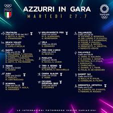 Programma giovedì 29 luglio olimpiadi: 9wvmi Bhx Gzcm