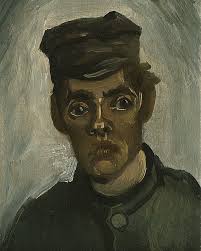 VanGogh of the Day: Study of a Peasant's Head, March 1885. Oil