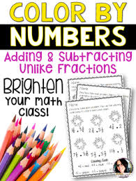In this video, i'll show you how to add and subtract fractions. Adding And Subtracting Fractions Color By Number Worksheets Teaching Resources Tpt