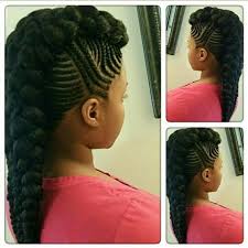You can opt for beautiful side cornrow and the lush central part that which is truly fun and crazy. Mohawk Braid And Low Braided Bun Updo Braids For Black Women