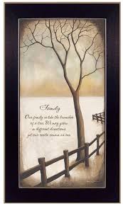 Trendy Decor 4u Trendy Decor 4u Family By Kendra Baird Printed Wall Art Ready To Hang Black Frame 20 Family Frames Family History Quotes Wall Art Prints