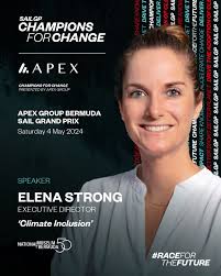 Elena Strong, NMB Executive Director, is looking forward to talking at  SailGP Champions for Change, presented by Apex Group this Saturday at the  Apex Group Bermuda Sail Grand Prix. Champions for Change