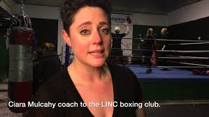 Ciara Mulcahy coach to the LINC boxing club.