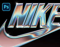 Download Free Psd Holographic Chrome Text Effect On Behance