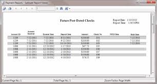 A postdated check is a check with a future date written on it. Latitude Help Generate A Future Post Dated Checks Report