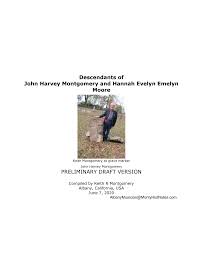 Descendants of John Harvey Montgomery and Hannah Evelyn Emelyn Moore