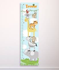 Safari Growth Chart Animal Growth Chart Canvas Growth