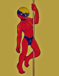 Rule 34 - Black Underwear Blue Skin Choker Countryhumans Feet Freckles Gay  Hand On Pole Male Pole Pole Dancing Red Body Red Skin Underwear Venezuela  Venezuela (countryhumans) Yellow Skin | 3590303