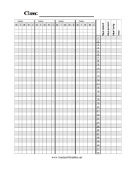 Attendance Chart Teachers Printables