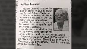 Obituary for nicholas anthony joyce. She Will Not Be Missed Children Write Scathing Obit For Mother Who Left Them Ctv News