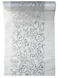 Que es sólido y duradero y no es fácil de deformar. Chemin De Table Organza Arabesques Blanc Argent Chemin De Table Mariage