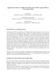 Fire safety & evacuation planning. Pdf Performance Based Fire Engineering Case Study From Italy Invited Paper