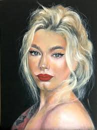 This is a painting of my beautiful niece Scarlett Acrylic painting