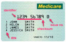 Image result for where is the individual reference number on medicare card
