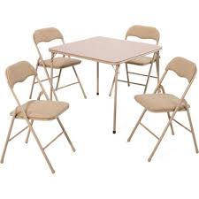 5 Piece Folding Card Table Set Taupe Card Table Set Table Settings Table Cards