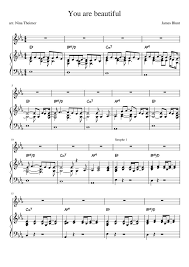 you are beautiful james blunt sheet music for piano voice download free in pdf or midi james blunt you are beautiful sheet music