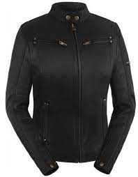 Gorgeous True Element Womens Sleek Vented Scooter Collar Leather Motorcycle Jacket B Cafe Racer Leather Jacket Leather Motorcycle Jacket Leather Jackets Women