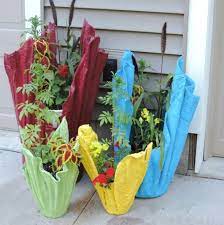 Recycled Towel Plant Pots Diy Concrete Planters Plant Pot Diy Diy Planters