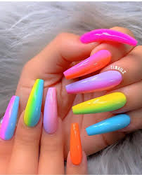 Uñas acrilicas semi coffin baby. Unas Color Neon La Tendencia En Manicura Que Causa Furor