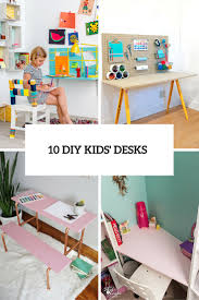 Adjustable student desk and chair, contemporary ergonomic design concept. 10 Diy Kids Desks For Art Craft And Studying Shelterness