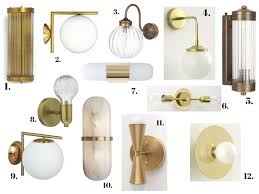 Elementum led bathroom wall sconce by dweled. 12 Brass Bathroom Wall Lights That You Actually Want To Buy Gold Is A Neutral