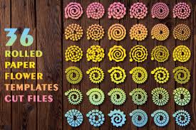 Download Rolled Paper Flower Templates Cut Files Graphic By Julimur2020 Creative Fabrica PSD Mockup Templates