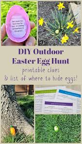 Outdoor Easter Egg Hunt With Printable Clues Easter Egg Scavenger Hunt Easter Scavenger Hunt Easter Scavenger Hunt Clues