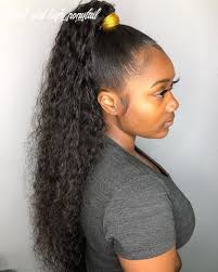 Transform your natural hair into a super easy and elegant hairstyle with a bun or ponytail extension from black hairspray! 9 Black Girl High Ponytail Long Hair Girl African Hair Braiding Styles Hair Styles