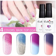 Amazon Com Vishine Gel Nail Polish Colors Led Uv Gel Color Changing Nail Polish 4 Colors 10ml Beauty