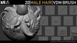 Red 360 wave brush hard curve beard brush natural boar bristle. Zbrush Male Hair Vdm Brush Flippednormals