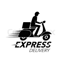 Download Express Delivery Icon Concept Scooter Stock Vector Colourbox