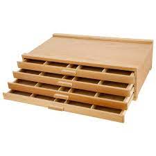 Amazon Com Us Art Supply Artist Wood Pastel Pen Marker Storage Box With Drawer S 4 Drawer Art Supplies Storage Artist Supplies Storage Marker Storage